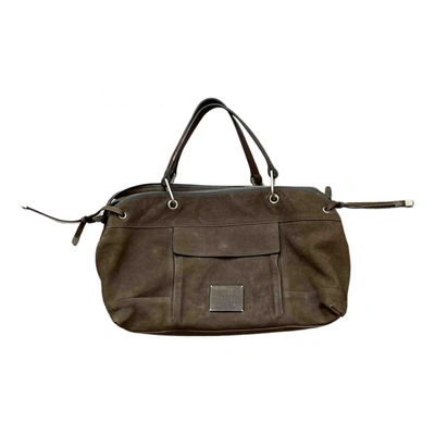 Pre-owned Brunello Cucinelli Leather Handbag In Khaki