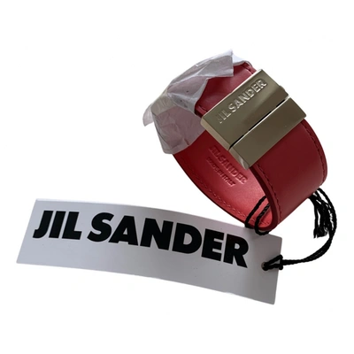 Pre-owned Jil Sander Leather Bracelet In Pink