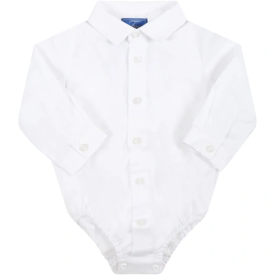 Shop Fay White Shirt For Baby Boy With Logo
