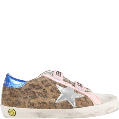 Shop Golden Goose Multicolor Old School Sneakers For Girl In White