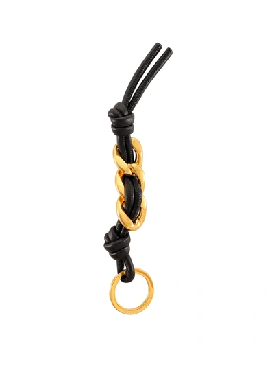 Shop Bottega Veneta Keychain In Black