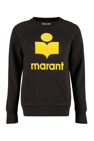 Shop Isabel Marant Étoile Milly Cotton Crew-neck Sweatshirt In Black