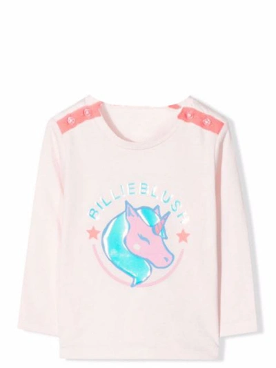Shop Billieblush Baby Girl T-shirt With Print In Rosa Pallido
