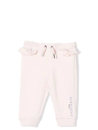 Shop Givenchy Newborn Fleece Trousers In Pink