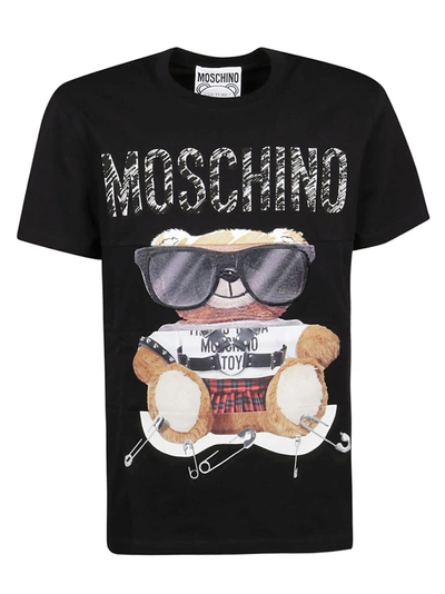 Shop Moschino T-shirt In Fantasia Nero
