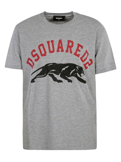 Shop Dsquared2 Tiger Dan T-shirt In Grey Mélange