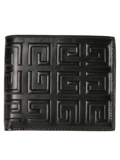 Shop Givenchy Logo Embossed 4cc Billfold Wallet In Black