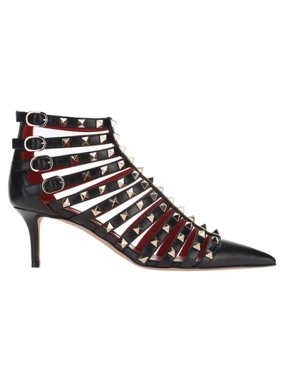 Shop Valentino Rockstud Alcove Bootie In Black