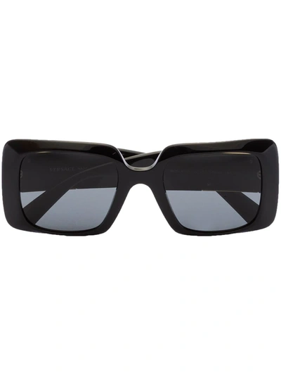 Shop Versace Medusa Square-frame Sunglasses In Black