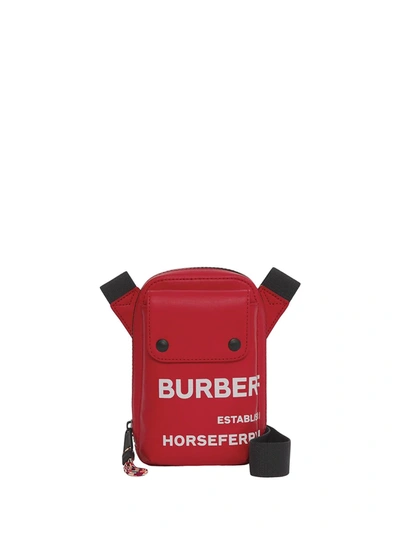 Shop Burberry Horseferry-print Crossbody Bag In Rot