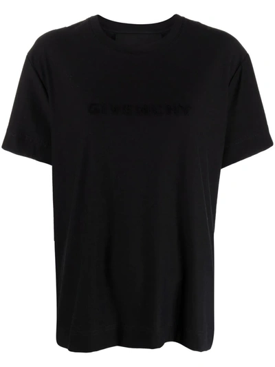 Shop Givenchy Logo-print Short-sleeve T-shirt In Schwarz