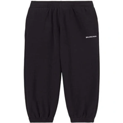 Shop Balenciaga Black Logo Sweatpants