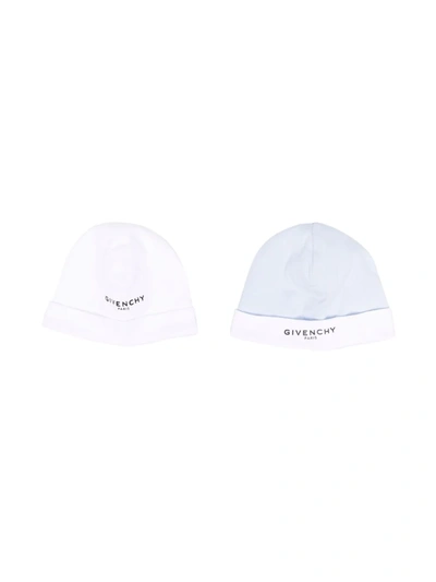 Shop Givenchy Logo-print Hats In Blue