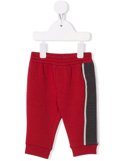 Shop Emporio Armani Elasticated Waistband Trousers In Red