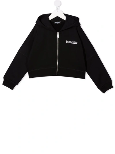 Dsquared2 Logo-print Hoodie In Black