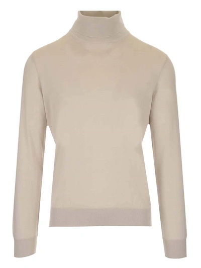 Shop Ermenegildo Zegna Turtleneck Sweater In White