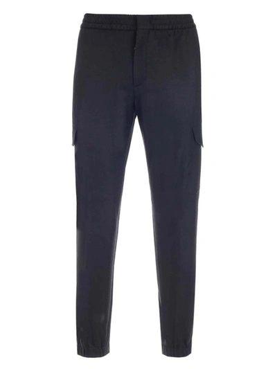 Shop Ermenegildo Zegna Wool Jogger Pants In Dark Grey