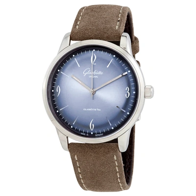 Shop Glashutte Sixties Annual Edition Automatic Blue Dial Mens Watch 1-39-52-14-02-04 In Blue,brown,silver Tone