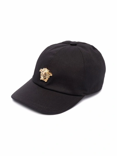 Shop Versace Medusa-head Baseball Cap In Black