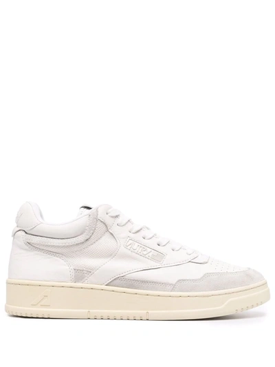 Shop Autry Panelled Low-top Sneakers In White