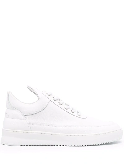 Shop Filling Pieces Logo Low-top Sneakers In White