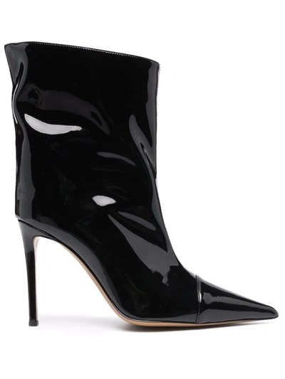 Shop Alexandre Vauthier Pointed Ankle Boots In Black