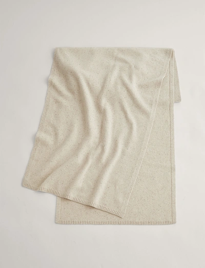 Shop Joseph Tweed Knit Plaid Scarf In Sandshell