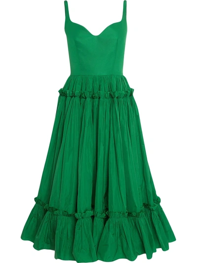 Shop Alexander Mcqueen Flared Mid-length Dress In Green