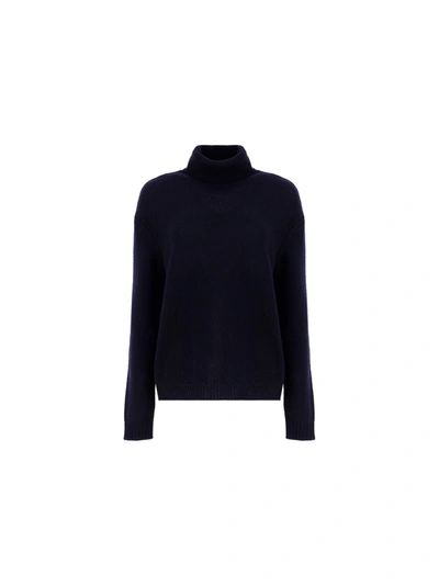 Shop Valentino Garavani Turtleneck Sweater In Navy