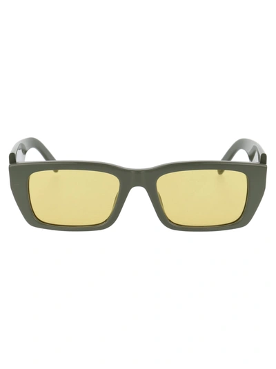 Shop Palm Angels Peri002 - Pa02 Sunglasses In 5618 Military Yellow