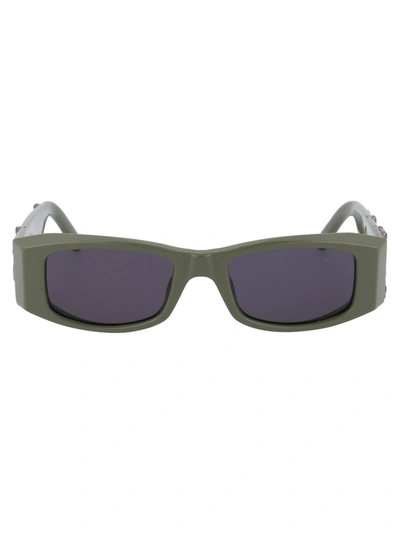 Shop Palm Angels Peri001 - Pa01 Sunglasses In 5607 Military Dark Grey
