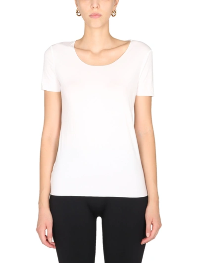 Shop Wolford Aurora T-shirt In Bianco