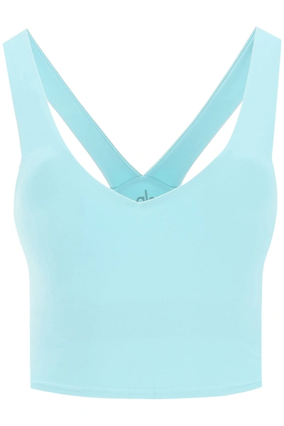 Shop Alo Yoga Real Sports Top In Blue Quartz (light Blue)