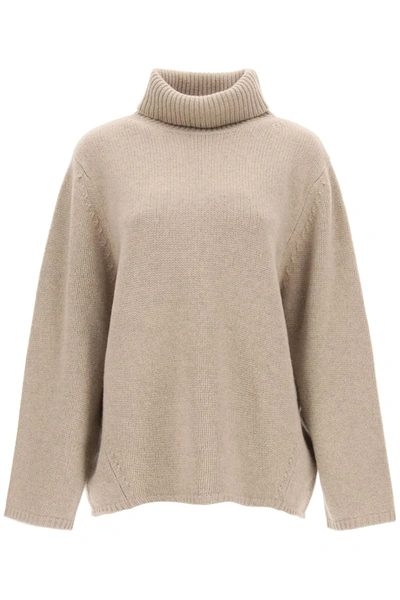 Shop Totême Cambridge Wool And Cashmere Sweater In Beige Melange (beige)