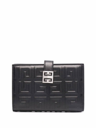Shop Givenchy 4g Leather Wallet In Black