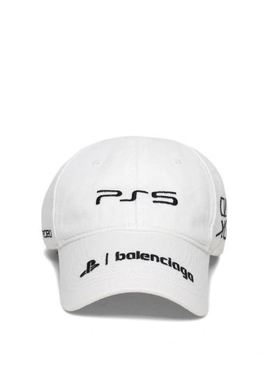 Shop Balenciaga X Playstation Ps5 Baseball Cap In White