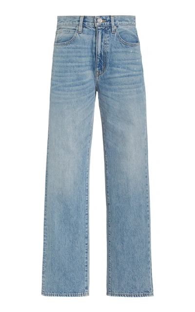 Shop Slvrlake London Rigid High-rise Straight-leg Jeans In Medium Wash