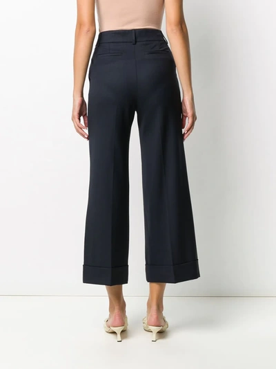 Shop P.a.r.o.s.h Parosh Cropped Tailored Trousers In Nero