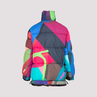 Shop Sacai Kaws Printed Blouson Jacket In Multicolour