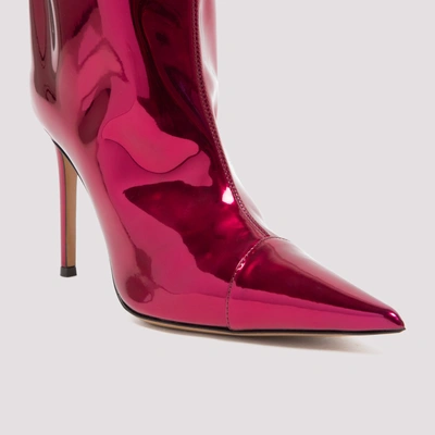 Alexandre Vauthier Raquel 105 Patent Leather Ankle Boots In Pink &amp; Purple