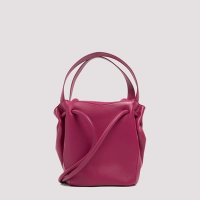 Shop Bottega Veneta Leather Satchel Bag In Pink &amp; Purple