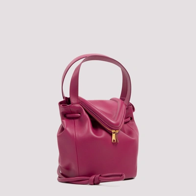 Shop Bottega Veneta Leather Satchel Bag In Pink &amp; Purple