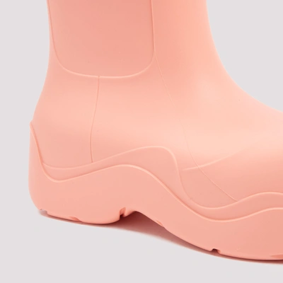 Shop Bottega Veneta Paddle Plastic Boots Shoes In Pink &amp; Purple