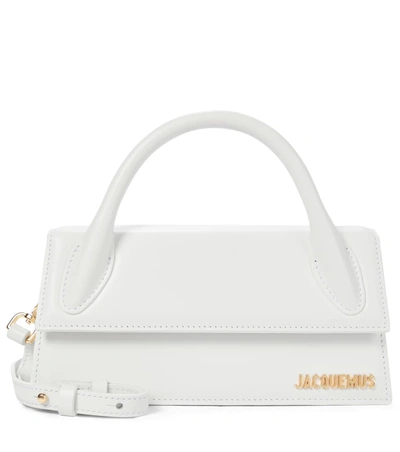 Shop Jacquemus Le Chiquito Long Leather Tote Bag In White