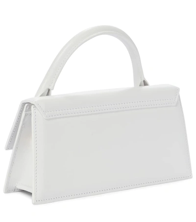 Shop Jacquemus Le Chiquito Long Leather Tote Bag In White
