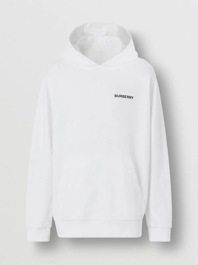 Shop Burberry Monogram Motif Cotton Hoodie – Onl In White