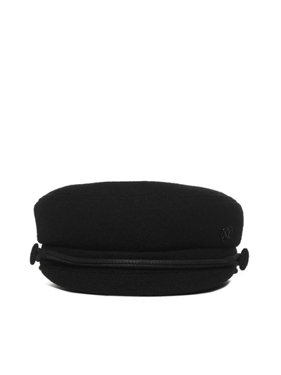 Shop Maison Michel Abby Baker Boy Hat In Black
