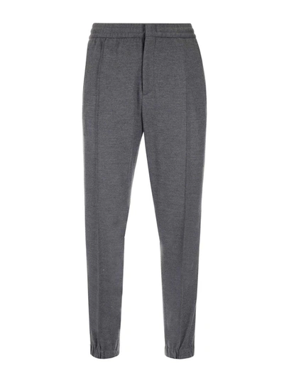 Shop Ermenegildo Zegna Wool Jogger Pants In Grey