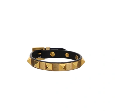 Shop Valentino Garavani Rockstud Buckle Bracelet In Gold