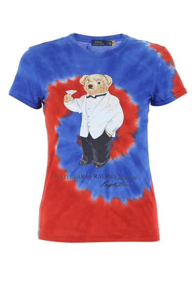 Polo Ralph Lauren Polo Bear-motif Tie-dye Cotton T-shirt In Rot | ModeSens